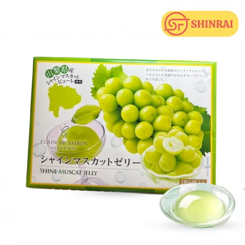 Thạch Nho Xanh Shine Muscat - Hộp 6 cái | Quà tặng Nhật Bản cao cấp